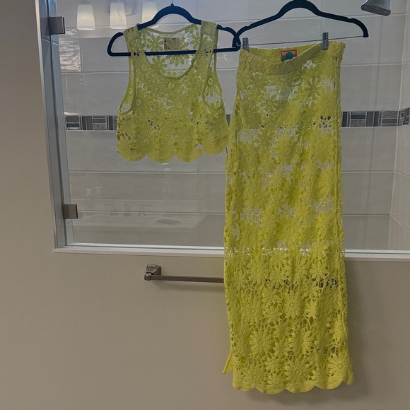 MAAJI Yellow Crochet Two-Piece Set SIZE M NEVER WORN - Picture 6 of 11